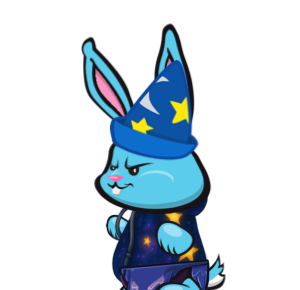 Rabbit in a wizard outfit